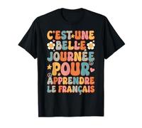 Funny French Language Francais Retro Groovy French Saying T-Shirt