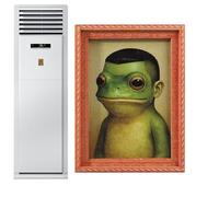 Funny Fridge Magnets - Frog Photo Frame Fridge Decor 3.15x2.36 Inch Decorative Car Door Magnets Wood Construction and Magnet 25g | R