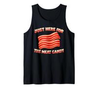 Funny Fried Egg and Bacon Just here for The Meat Candy Tank Top