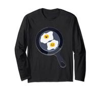 Funny Fried Egg In A Pan Costume Eggs Breakfast Long Sleeve T-Shirt
