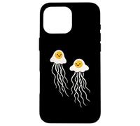 Funny Fried Egg Jellyfish Breakfast Ocean Humor Pun Case for iPhone 16 Pro Max