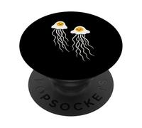 Funny Fried Egg Jellyfish Breakfast Ocean Humor Pun PopSockets Adhesive PopGrip