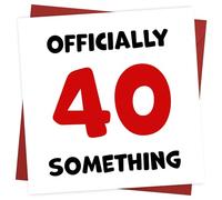 Funny Friend Birthday Card For Women and Men in Their 40s - 41st 42nd 43rd 44th 45th 46th 47th 48th 49th 40th Birthday Card For Best Friend Sister Daughter Auntie - 145x145mm