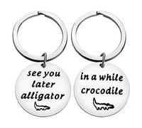 Funny Friends Gifts Best Friend Keyring Friendship Keyring Set See You Later Alligator in a While Crocodile Keychain Funny Farewell Goodbye Gift for BFF Gifts Christmas Bithday Gifts for Friends