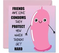 Funny Friends Thank You Friendship Cards - When things get hard - Thank you Friendship card for Bestie, Friend, Best Friend, Work Colleague 145mm Greeting Cards