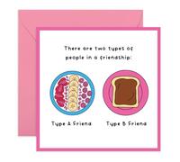 Funny Friendship Card - Two Types Breakfast Bowl or Toast - Jokes for Friends Bestie BFF Bro Buddy Him Her Men Women - Personality Food Illustration - Comes with Fun Stickers