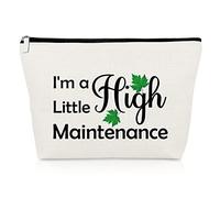 Funny Friendship Gifts Makeup Bag Weed Leaf Humor Gifts Cosmetic Bag Weed Lovers Gifts Funny Bestie Gifts Christmas Wedding Gift for Girlfriend Wife Soul Sister Friends Gifts Cosmetic Pouch Travel