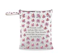 Funny Friendship Octopus Wristlet Grocery Bag True Friends Stick Like A Octopus On Your Face Novelty Clutch Bag Best Friend Gift