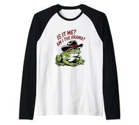 Funny Frog Am I The Drama? Humorous Graphic Raglan Baseball Tee