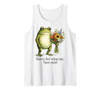 Funny Frog Apology Wildflower Bouquet Tank Top