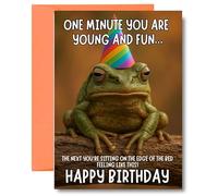 Funny Frog Birthday Card For Men Ageing Joke Card Brother Dad Friend Humour Greeting JBS91