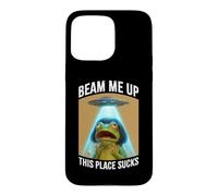 Funny Frog Bob Haircut Meme Beam Me Up This Place Sucks Case for iPhone 15 Pro Max
