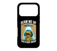 Funny Frog Bob Haircut Meme Beam Me Up This Place Sucks Case for iPhone 17 Pro