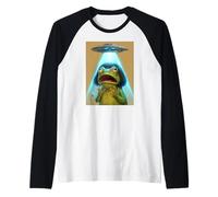 Funny Frog Bob Haircut Meme for Men Women Kids Raglan Baseball Tee