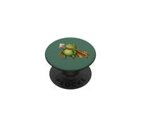 Funny Frog Boba Tea Drinker Caffeine Gen Z Humor Graphic PopSockets Adhesive PopGrip