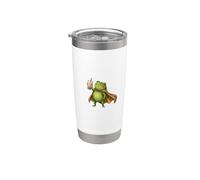Funny Frog Boba Tea Drinker Caffeine Gen Z Humor Graphic Stainless Steel Insulated Tumbler