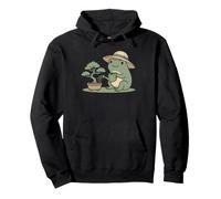 Funny Frog Bonsai Gardening Japanese Style Plant Lover Pullover Hoodie