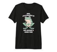 Funny Frog Bro I'm Straight Up Not Having a Good Time Premium T-Shirt