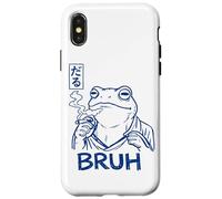 Funny Frog Bruh Japanese Text Daru Anime Line Art Ironic Case for iPhone X/XS
