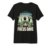 Funny Frog Campfire Meme Focus Dave Frog Humor Premium T-Shirt