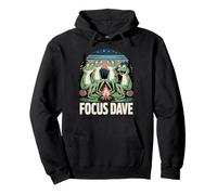 Funny Frog Campfire Meme Focus Dave Frog Humor Pullover Hoodie