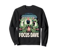 Funny Frog Campfire Meme Focus Dave Frog Humor Sweatshirt