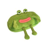 Funny Frog Case, Plush Animal Pencil Pouch, Soft Bag with Wide Opening Feature, Stationery Organizer Case for Students, Cute Holder with Cartoon Design, School Accessory for Teen and Kids
