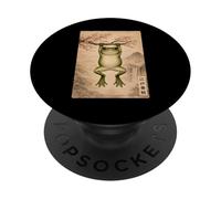 Funny Frog Cherry Blossom Edo Vintage Japanese Ukiyo-E Art PopSockets Adhesive PopGrip