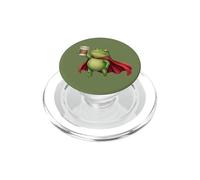 Funny Frog Coffee Latte Drinker Caffeine Gen Z Humor Graphic PopSockets PopGrip for MagSafe