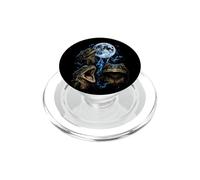 Funny Frog Cursed Toad Moonlight Ribbit Moon Howling Meme PopSockets PopGrip for MagSafe