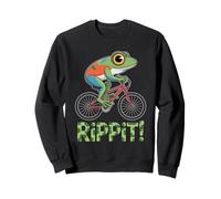 Funny Frog Cycling Cyclist Bicycle Bike Joke Humour Sweatshirt