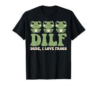 Funny Frog DILF Dad Jokes Cottagecore Aesthetic Nature Core T-Shirt