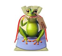 Funny frog doing yoga Print Drawstring Favor Bags, M Holiday Pouches, Treat Sacks, Christmas Treat Bags