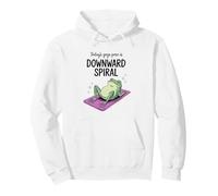 Funny Frog Downward Spiral Yoga Pose Pullover Hoodie
