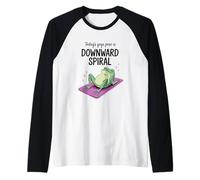 Funny Frog Downward Spiral Yoga Pose Raglan Baseball Tee