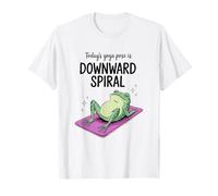 Funny Frog Downward Spiral Yoga Pose T-Shirt