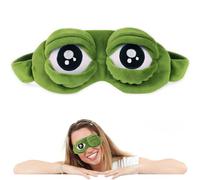 Funny Frog Eye Mask with Movable Eyes, 3D Cartoon Sleep Mask for Light Blocking & Gag Gifts, Adjustable for Men and Women