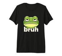 Funny Frog Face Meme Bruh Froggy Viral Trendy Boys Memes Premium T-Shirt