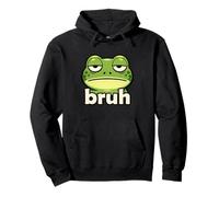 Funny Frog Face Meme Bruh Froggy Viral Trendy Boys Memes Pullover Hoodie