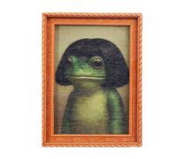 Funny Frog Fridge Magnet, Retro Magnetic Photo Frames for Fridge, Wood Framed Frogs Small Magnets, Magnetic Frogs Decoration for Home Appliances, Kitchen and Dorm Apartment