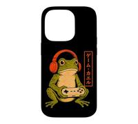 Funny Frog Gamer Headphones Controller Japanese Gaming Art Case for iPhone 14 Pro