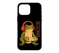 Funny Frog Gamer Headphones Controller Japanese Gaming Art Case for iPhone 16 Pro Max
