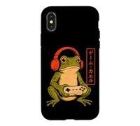 Funny Frog Gamer Headphones Controller Japanese Gaming Art Case for iPhone X/XS