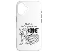Funny Frog Gardener Composting Hobby Organic Farming Graphic Case for iPhone 16
