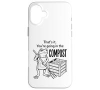 Funny Frog Gardener Composting Hobby Organic Farming Graphic Case for iPhone 16 Plus