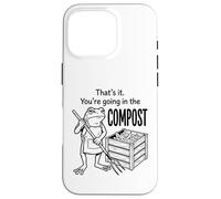 Funny Frog Gardener Composting Hobby Organic Farming Graphic Case for iPhone 16 Pro