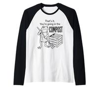Funny Frog Gardener Composting Hobby Organic Farming Graphic Raglan Baseball Tee