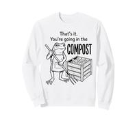 Funny Frog Gardener Composting Hobby Organic Farming Graphic Sweatshirt