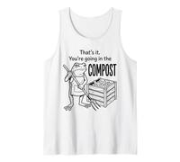 Funny Frog Gardener Composting Hobby Organic Farming Graphic Tank Top