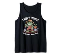 Funny Frog Gardener I Bury Things Plants People Tank Top